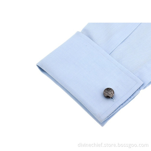 Hot Selling Black Plated Football Cufflinks Wholesale Man Brass/Copper Shirt Cufflinks